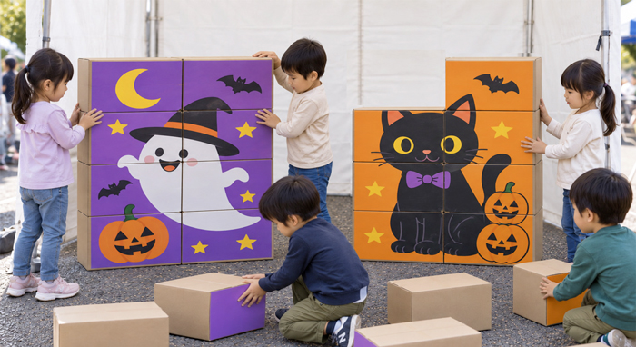ハロウィンダンボールパズルの画像