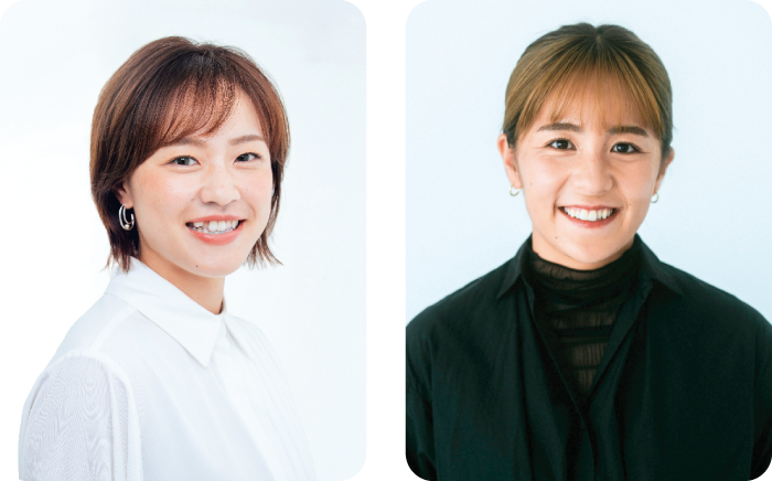 登坂 絵莉氏と岩渕 真奈氏の画像